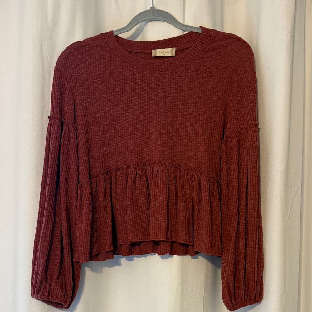 Altar'd State Burgundy Blouse